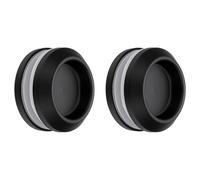 sourcing map 2 maniglie rotonde in vetro per porte scorrevoli, in acciaio inossidabile 304, con vite, per doccia, balcone, ufficio, porta scorrevole, armadio, nero