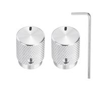 sourcing map 2 manopole per potenziometro in alluminio, 6 mm, diametro interno 12,5 mm, diametro esterno 16 mm, manopole universali per controllo del tono del volume per chitarra, basso, indicatore