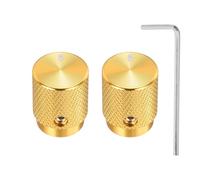 sourcing map 2 manopole per potenziometro in alluminio, 6 mm, diametro interno 12,5 mm, diametro esterno 16 mm, manopole universali per controllo del tono del volume per chitarra, basso, indicatore