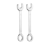 sourcing map 2 mini chiavi combinate da 11 mm, metriche a 12 punti, offset ad angolo aperto a 15 gradi, in acciaio CR-V, per riparazioni fai da te