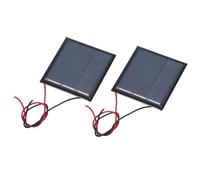 sourcing map 2 mini pannelli solari da 1,5 V, 0,225 W, 150 mA, piccoli pannelli solari policristallini con 2 cavi per kit di materiali elettrici fai da te per giocattoli, caricabatterie, 45 mm x 45 mm