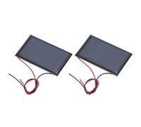 sourcing map 2 mini pannelli solari da 3 V, 0,27 W, 90 mA, piccoli pannelli solari policristallini con 2 cavi per kit di materiali elettrici fai da te, 62 mm x 36 mm