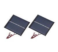 sourcing map 2 mini pannelli solari da 3 V, 0,45 W, 150 mA, piccoli pannelli solari policristallini con 2 cavi per kit di materiali elettrici fai da te, 60 mm x 55 mm