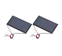 sourcing map 2 mini pannelli solari da 4,5 V, 0,36 W, 80 mA, piccoli pannelli solari policristallini con 2 cavi per kit di materiali elettrici fai da te, 77,5 mm x 40,5 mm