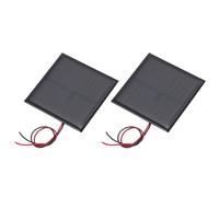 sourcing map 2 mini pannelli solari da 5,5 V, 0,44 W, 70 mA, piccoli pannelli solari policristallini con 2 cavi per kit di materiali elettrici fai da te per giocattoli, caricabatterie, 60 mm x 60 mm