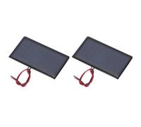 sourcing map 2 mini pannelli solari da 5 V, 0,3 W, 60 mA, piccoli pannelli solari policristallini con 2 cavi per kit di materiali elettrici fai da te per giocattoli, caricabatterie, 68 mm x 37 mm