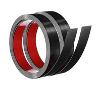 sourcing map 2 modanature da parete in acciaio inossidabile, 5 m x 3 cm, striscia decorativa in metallo per soffitto, parete, piastrelle, bordo specchio, nero spazzolato