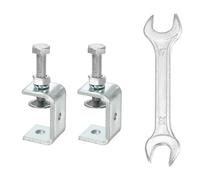 sourcing map 2 morsetti a C in acciaio inox, mini 45 mm, apertura a ganascia larga, piccoli morsetti a U in metallo per la lavorazione del legno, saldatura, edifici, montaggio domestico