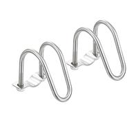 sourcing map 2 morsetti a croce per tubi da 20 mm x 42 mm, M8 in acciaio inox 304, a forma di U, connettore per tubi incrociati in acciaio, per serre agricole e recinzioni