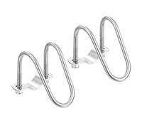 sourcing map 2 morsetti a croce per tubi da 25 mm x 25 mm, M6 in acciaio inox 304, a forma di U, connettore per tubi incrociati in acciaio, per serre agricole e recinzioni