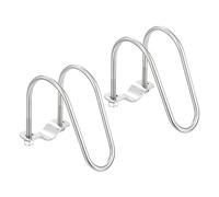 sourcing map 2 morsetti a croce per tubi da 25 mm x 50 mm, M6 in acciaio inox 304, a forma di U, connettore per tubi incrociati in acciaio, per serre agricole e recinzioni