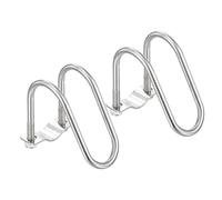 sourcing map 2 morsetti a croce per tubi da 32 mm x 42 mm, M8 in acciaio inox 304, a forma di U, connettore per tubi incrociati in acciaio, per serre agricole e recinzioni