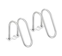 sourcing map 2 morsetti a croce per tubi da 32 mm x 50 mm, M8 in acciaio inox 304, a forma di U, connettore per tubi incrociati in acciaio, per serre agricole e recinzioni