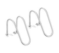 sourcing map 2 morsetti a croce per tubi da 42 mm x 60 mm, M8 in acciaio inox 304, a forma di U, connettore per tubi incrociati in acciaio, per serre agricole e recinzioni