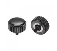 sourcing map 2 pezzi 6 x 7 mm corona per orologio, in acciaio inox, testa piatta, gambo lungo, corona 2,5 mm ID per riparazioni di orologi, colore nero