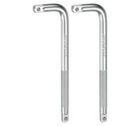 sourcing map 2 pezzi barra interruttore 1/2 "Drive 25,4 cm lungo 50BV30 barra di estensione in acciaio legato a forma di L chiave a bussola chiave a bussola per riparazione di attrezzature meccaniche