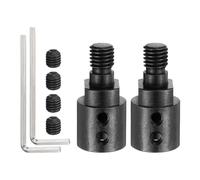 sourcing map 2 pezzi da 12 mm a M10 albero motore pergolato in acciaio 1045, con viti di fissaggio e chiave per mini seghe fai da te lame mandrino e mole mandrino motori asta connettore