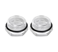 sourcing map 2 pezzi di vetro per compressore d'aria M26 x 1,5 mm, maschio, indicatore di livello liquido in plastica con testa esagonale, indicatore dell'olio con O-Ring, per raccordi per compressori