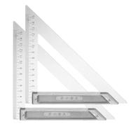 sourcing map 2 pezzi Rafter Square 15,2 cm Imperiale in Lega di Alluminio Carpenter Strumento di misurazione Triangolo Righello Goniometro per la lavorazione del legno e carpenteria