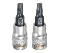 sourcing map 2 pezzi Torx Bit Socket 1/4 "Drive T25 S2 Acciaio Torx Testa Cacciavite Punte per Trapano CR-V Adattatore Presa in Acciaio per Casa Auto Asse Hex Dadi Bulloni Riparazione