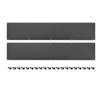 sourcing map 2 piastre per porta, 15,2 x 76,2 cm, in alluminio, spessore 2 mm, per porta anteriore esterna o porta posteriore, nero