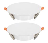 sourcing map 2 piastre rotonde di copertura per soffitto da 135 mm, per faretti LED, foro da parete, montaggio a molla, pannello decorativo piatto di accesso per soffitti o pareti da 8,3-12,4 cm