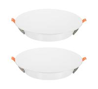 sourcing map 2 piastre rotonde di copertura per soffitto da 230 mm, pannello di accesso per soffitto a LED, foro da parete, montaggio a molla, pannello di accesso decorativo piatto per soffitti o