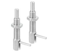 sourcing map 2 pistoni retrattili per indicizzazione, M10 l, in acciaio inox, con molla, perno di bloccaggio telescopico con dado, per macchinari e cantieri navali