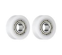 sourcing map 2 pulegge con cuscinetto folle a rullo, 4 x 13 x 4 mm, puleggia piatta con cuscinetto 684ZZ, per accessori hardware per mobili (bianco)