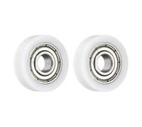 sourcing map 2 pulegge con cuscinetto folle a rullo, 6 x 20 x 6 mm, puleggia piatta con cuscinetto 696ZZ, per accessori hardware per mobili (bianco)