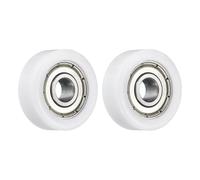 sourcing map 2 pulegge con cuscinetto folle a rullo, 6 x 22 x 8 mm, puleggia piatta con cuscinetto 606ZZ, per accessori hardware per mobili (bianco)