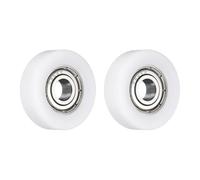sourcing map 2 pulegge con cuscinetto folle a rullo, 6 x 23 x 7 mm, puleggia piatta con cuscinetto 696ZZ, per accessori hardware per mobili (bianco)