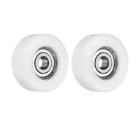 sourcing map 2 pulegge con cuscinetto folle a rullo, 6 x 30 x 12 mm, puleggia piatta con cuscinetto 626ZZ, per accessori hardware per mobili (bianco)