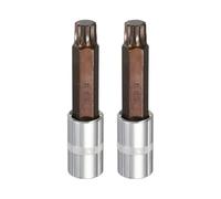 sourcing map 2 punte a tripla scanalatura quadrata da 1/2 "Drive M14 di dimensioni metriche in acciaio S2 a 12 punte lunghe per cacciavite punte per trapano in acciaio CR-V adattatore per la