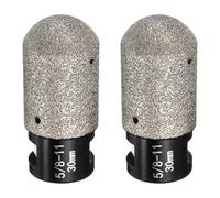 sourcing map 2 punte diamantate da 30 mm di diametro, con nucleo a secco con filettatura da 5/8"-11, per ingrandire modellatura, fresatura fori esistenti su piastrelle in porcellana, ceramica, marmo