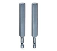 sourcing map 2 punte per cacciavite a testa esagonale piatta H12 (12 mm) con punta magnetica da 1/4" gambo esagonale lungo 100 mm (4") in acciaio S2 metrico esagonale cacciavite driver per trapano bit