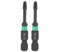 sourcing map 2 punte per cacciavite Phillips a impatto PH2 da 1/4" con codolo esagonale da 50 mm di lunghezza e 0,3 cm, punte magnetiche a croce in acciaio S2, cacciavite industriale per avvitatori a