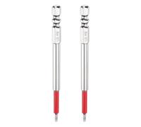 sourcing map 2 punte per cacciavite TT8 con testa Torx da 1/4", codolo esagonale, 100 mm, a prova di manomissione, a 6 punti, in acciaio S2, avvitatori industriali con punta del foro