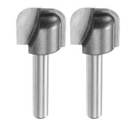 sourcing map 2 punte per ciotola e vassoio, diametro di taglio 3/4", raggio gambo 1/4", punte in carburo con punta in carburo CNC, per fresatura e lavorazione del legno