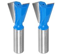 sourcing map 2 punte per fresa a coda di rondine da 2,5 cm di diametro con gambo da 1/2" in carburo di tungsteno a coda di rondine da 14 gradi per giunzioni per cassetti e armadietti per la