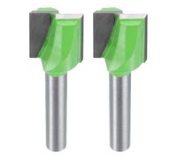 sourcing map 2 punte per fresa per la pulizia del fondo da 1/4", con punta in carburo di carburo, per piallatura di superfici e piallatura di lastre, lavorazione del legno, diametro 15 mm, profondità