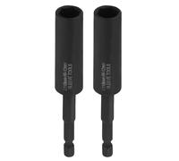 sourcing map 2 punte per trapano avvitatore da 12 mm, attacco metrico profondo da 1/4", codolo esagonale da 110 mm, extra lunghe, a 6 punti, cambio rapido, in acciaio CR-V, per avvitatori elettrici