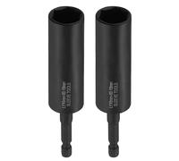 sourcing map 2 punte per trapano avvitatore da 16 mm, attacco metrico profondo da 1/4", codolo esagonale da 110 mm, extra lunghe, a 6 punti, cambio rapido, in acciaio CR-V, per avvitatori elettrici