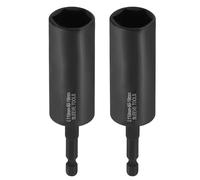 sourcing map 2 punte per trapano avvitatore da 19 mm, attacco metrico profondo da 1/4", codolo esagonale da 110 mm, extra lunghe, a 6 punti, cambio rapido, in acciaio CR-V, per avvitatori elettrici