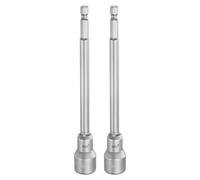 sourcing map 2 punte per trapano con attacco metrico da 13 mm, codolo esagonale da 1/4", lunghe 150 mm, prese magnetiche a 6 punti, cambio rapido, in acciaio CR-V, per avvitatori elettrici
