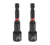 sourcing map 2 punte per trapano da 11/32 pollici, attacco SAE da 1/4", gambo esagonale da 65 mm, prese magnetiche a 6 punti, cambio rapido, in acciaio CR-V, per avvitatori elettrici