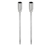 sourcing map 2 punte per trapano da 14 mm, attacco metrico da 1/4", codolo esagonale da 250 mm, extra lunghe, magnetiche, a 6 punti, cambio rapido, in acciaio 40Cr per avvitatori elettrici