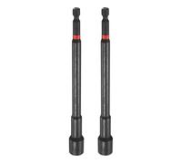 sourcing map 2 punte per trapano da 3/8 di pollice SAE con codolo esagonale da 1/4" (150 mm) lunghe prese magnetiche a 6 punti a cambio rapido in acciaio CR-V per driver di trapano elettrico