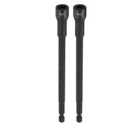 sourcing map 2 punte per trapano da 9 mm, attacco metrico da 1/4", codolo esagonale da 150 mm, extra lunghe, magnetiche, a 6 punti, cambio rapido, in acciaio al cromo vanadio, per avvitatori elettrici
