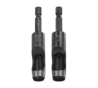 sourcing map 2 punzoni da 10 mm e 11 mm, con codolo esagonale da 6,35 mm, per trapani, fori per cintura, punzonatura per tessuti spessi, lavorazione della pelle